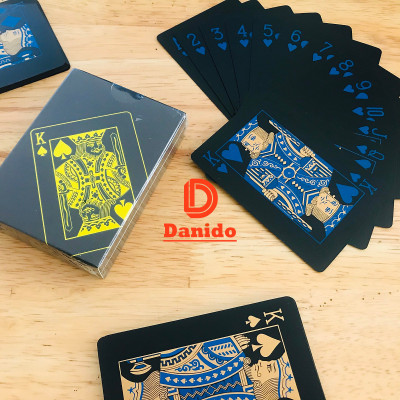 Bộ bài tây nền đen cao cấp - Bài tây nhựa PVC chống nước, đàn hồi tốt - Bộ bài Poker cao cấp nền đen chính hãng D Danido