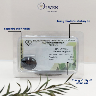 Viên đá Sapphire thiên nhiên HA-G000272