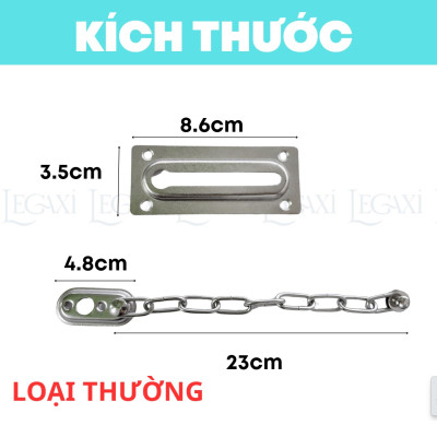 Chốt cửa dây xích, gài cửa chống trộm, khóa gài chặn cửa inox nhà ở, chung cư, phòng ngủ Legaxi