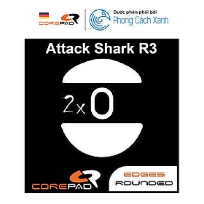 Feet chuột PTFE Corepad Skatez PRO Attack Shark R3 Wireless (2 bộ) - Hàng Chính Hãng