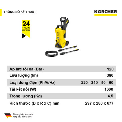 Máy phun rửa áp lực cao Karcher K 3 Power Control