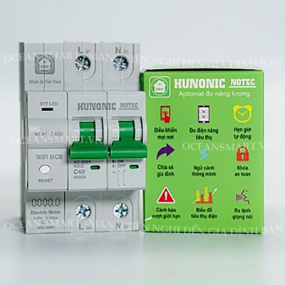 Aptomat Thông Minh Đo Năng Lượng HUNONIC Notec - HNATME