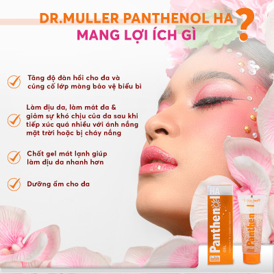 Gel dưỡng ẩm da Cộng Hòa Séc Dr Muller Panthenol B5 7% bổ sung HA, Vitamin E 110ml - HÀNG CHÍNH HÃNG