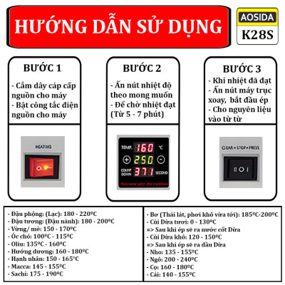 Máy ép dầu ăn thực vật nóng và lạnh dùng cho thương hiệu Anh Quốc Aosida K28S cao cấp - Hàng Nhập Khẩu