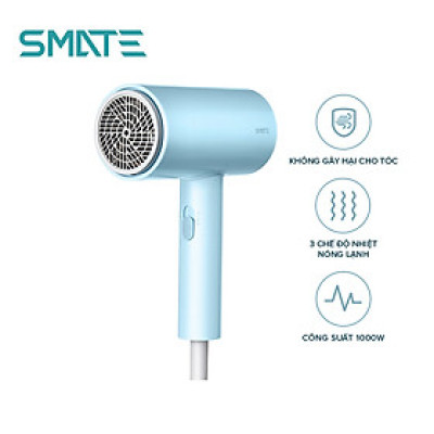 Máy Sấy Tóc Tạo Kiểu Smate SH-1802 - Công Suất 1800W 3 Chế Độ Nhiệt Sấy Nóng Lạnh Mau Khô & Bảo Vệ Tóc Công Nghệ Ion Âm Giảm Xơ Rối