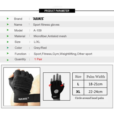 Găng Tay Tập Gym AL109 A109 Tập Thể Hình Tập Thể Thao Tập Yoga Cao Cấp - Chính Hãng Aolikes