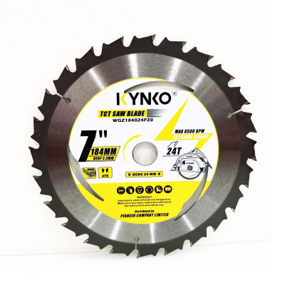 Lưỡi cưa gỗ TCT 24 răng đường kính phi Ø 184mm KYNKO WGZ184024P20_NEW24