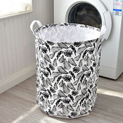 Giỏ sọt canvas cỡ lớn phong cách Zakka, Bohemian vải chống thấm đựng đồ giặt, quần áo bẩn, giỏ đựng đồ chơi đồ dùng đa năng sang trọng- Hàng chính hãng