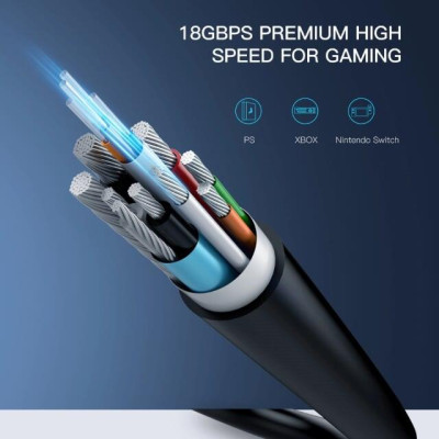 Ugreen UG50216HD132TK 20M màu Đen Cáp tín hiệu HDMI chuẩn 2.0 sợi quang cao cấp - HÀNG CHÍNH HÃNG