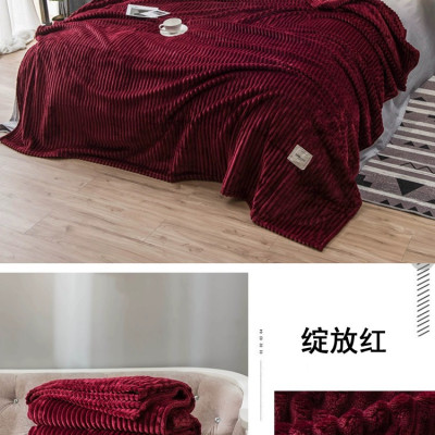 Chăn Lông Cừu Tăm Cao Cấp Màu Đỏ Đô