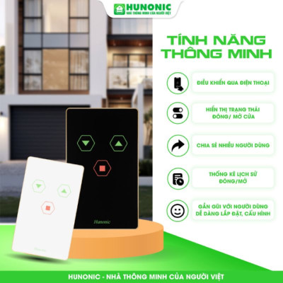 Công Tắc Cửa Cuốn Wifi Hunonic Door S - Phiên Bản Mới 2024 - Bảo Hành 24 Tháng