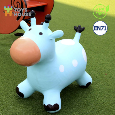 Thú nhún bơm hơi Toyshouse (KÈM BƠM)- Tiêu chuẩn xuất khẩu Mỹ (ASTM) và Châu Âu (EN71)- Đồ chơi vận động cho bé từ 8 tháng