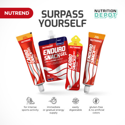 Gel nạp năng lượng tức thì Nutrend Carbosnack Fast Energy Gel (18 gói x 50g) - Nutrition Depot VN