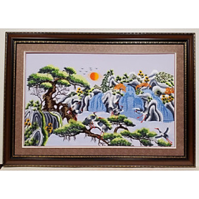 Tranh thêu - Từng hạc trường tồn 