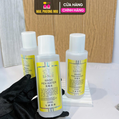 Nước Rửa Cọ Nail Linail 200ml, Làm Sạch Tăng Độ Bền Cọ, Chuyên Dụng Cho Thợ Làm Nail, Giữ Lông Cọ Mềm Mại, Chất Lượng Phá Gel Cleansing