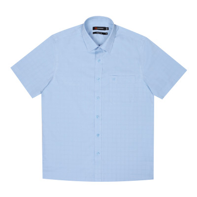 Áo sơ mi nam tay ngắn form suông vạt ngang Khatoco A1MN468T2-CNMK521-2605-N