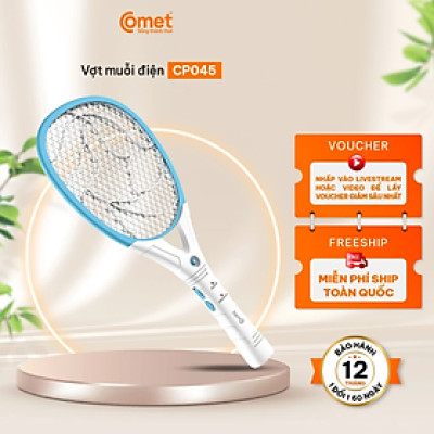 Vợt Muỗi điện COMET CP045B 2 lớp lưới bắt muỗi hiệu quả tiện lợi khi sử dụng