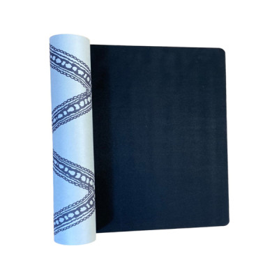 Thảm tập yoga chính hãng Yvonne, White Navy, dày 4mm, bề mặt nhám, siêu bám, chống trơn trượt, thấm hút mồ hôi, càng nhiều mồ hôi càng bám, dễ vệ sinh, bền đẹp, sang trọng