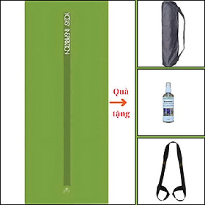 Thảm tập yoga chính hãng Yvonne, Flowstate Green (TẶNG KÈM 3 PHẦN QUÀ) dày 6mm bề mặt nhám, siêu bám, chống trơn trượt, ưa mồ hôi