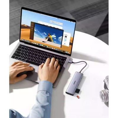 Hub Ugreen USB Type-C 9in1 CM490 - Có cổng HDMI 4K, Hỗ trợ sạc PD - 15600 / 90119 - HÀNG CHÍNH HÃNG