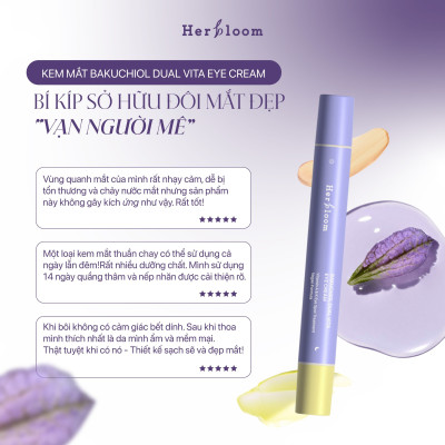 Kem Mắt Herbloom Chống Quầng Thâm Bakuchiol Dual Vita Eye Cream 2in1 (ngày & đêm) 16ML