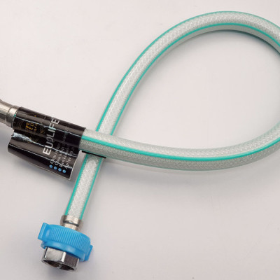 Dây cấp nước nhựa bọc bố dù chịu áp cao dài 50cm Eurolife EL-DCN50 (Trắng xanh)