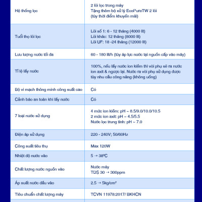 Máy Lọc Nước Điện Giải Ion Kiềm ROBOT ionMega 37 - Hàng Chính Hãng