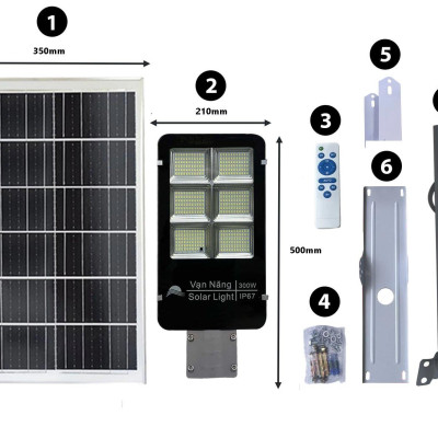 Đèn đường năng lượng mặt trời Vạn Năng Solar 300w