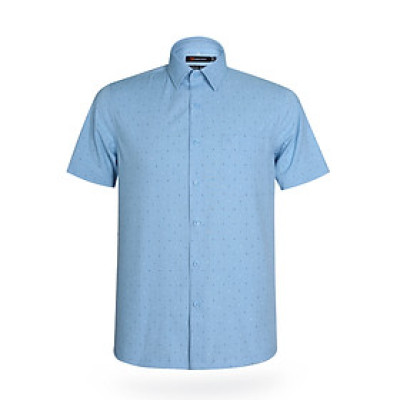 Áo sơ mi nam tay ngắn form suông vạt ngang Khatoco A1MN468T2-CNIN535-2606-N