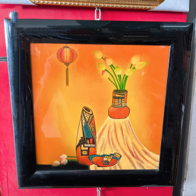 Tranh Sơn Mài Tĩnh vật Cao Cấp 30X30 cm