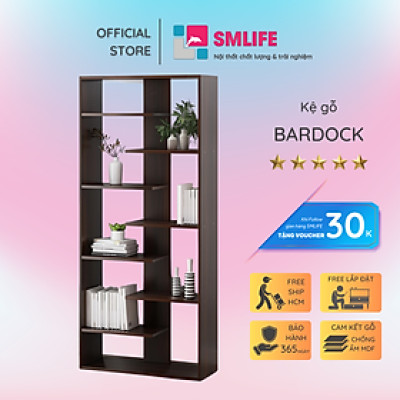 Giá sách gia đình từ gỗ thiết kế đẹp SMLIFE Bardock