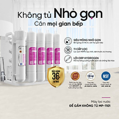Máy lọc nước không tủ - Hàng chính hãng Mutosi MP-1101 hệ thống lọc 11 lõi