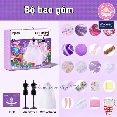 Đồ chơi thiết kế thời trang Mideer Clothing Design House - Dụng cụ may vá thủ công tại nhà cho bé từ 5 tuổi