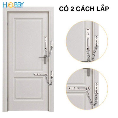 Chốt cửa dây xích an toàn inox 304 gắn cửa HOBBY Home Decor KLC1 bảo vệ phòng cho chung cư phòng ngủ không rỉ sét