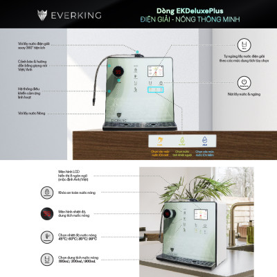 Máy Lọc Nước Điện Giải iON Kiềm EVERKING EKDeluxePlus-1311 - Hàng Chính Hãng