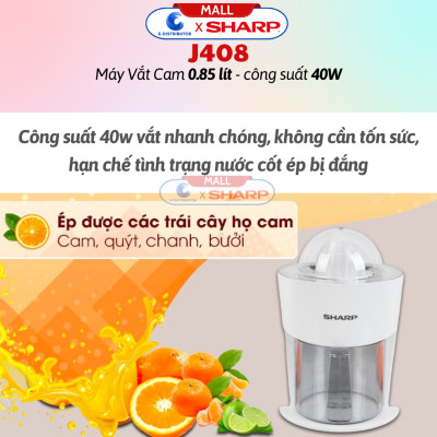 Máy vắt cam Sharp EJ-J408-WH - Hàng chính hãng