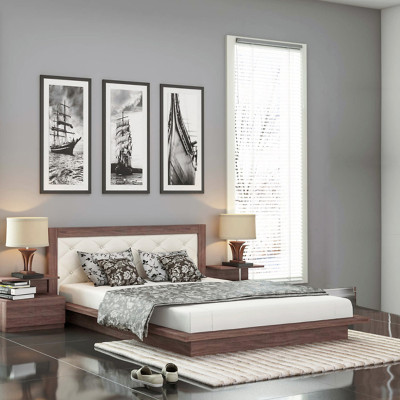 Giường ngủ cao cấp Tundo màu nâu 180cm x 200cm