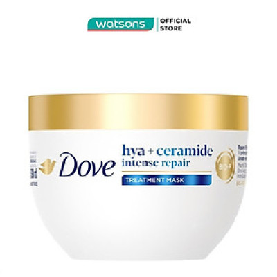 Kem Ủ Tóc Dove Phục Hồi Hư Tổn Hya + Ceramide Intense Repair Treatment Mask 300ml