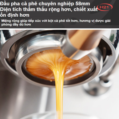 Máy pha cà phê Espresso, Cappuccino, Latte - Dòng chuyên nghiệp. Thương hiệu Mỹ cao cấp HiBREW - H21. HÀNG CHÍNH HÃNG