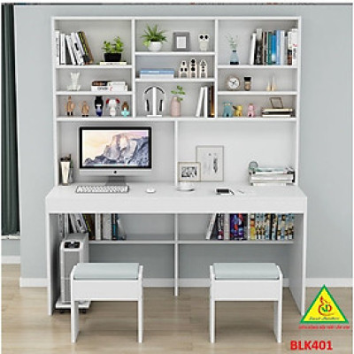 Bàn làm việc, bàn học  liền kệ gỗ MDF BLK401 - Nội thất lắp ráp Viễn Đông Adv