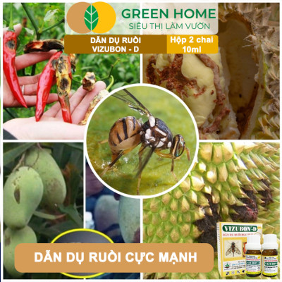 Chế Phẩm Dẫn Dụ Ruồi Vàng Đục Trái VIZUBON-D, GreenHome, 10ml, Không Cần Phun Xịt, An Toàn Cho Người
