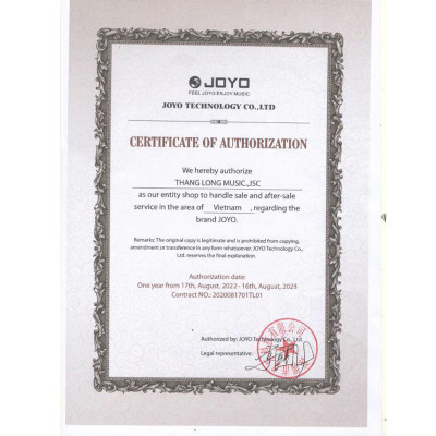 Phơ đàn, bàn đạp hiệu ứng guitar điện, pedal effect Bright day overdrive Joyo JF25- Hàng Chính Hãng 