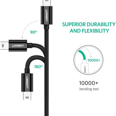 Ugreen UG50445US242TK 1M màu đen cáp USB type C ra Mini USB - HÀNG CHÍNH HÃNG