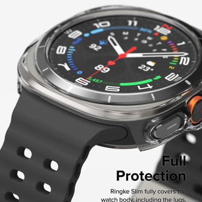 Vỏ ốp kèm dán cường lực cho Galaxy Watch Ultra RINGKE Slim & Glass - Hàng Chính Hãng