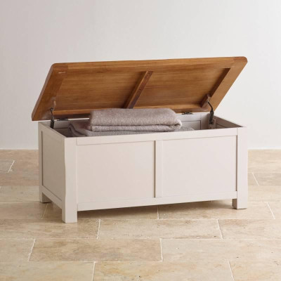 Rương Kemble Gỗ Sồi Ibie BSW0KEMO - Trắng (100 x 60 cm)