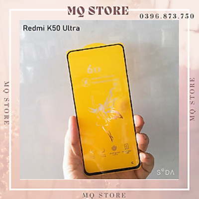 Kính cường lực cho Xiaomi Redmi K50 Ultra full màn hình 6D cao cấp( hàng chính hãng)
