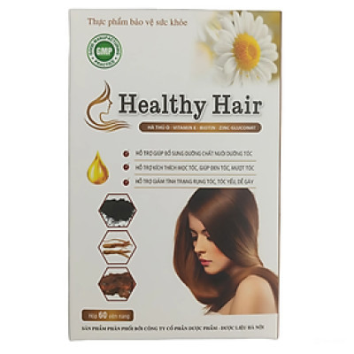 Hộp/60 viên nang - viên uống kích thích mọc tóc, giúp đen tóc, mượt tóc, giảm tình trạng rụng tóc HEALTHY HAIR