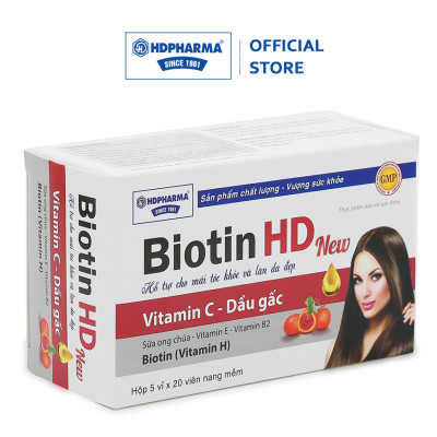 Thực Phẩm BVSK Biotin HD New - Hỗ Trợ Đẹp Da, Tóc Chắc Khỏe