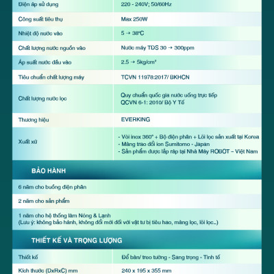 Máy Lọc Nước Điện Giải iON Kiềm EVERKING EK-711 - Hàng Chính Hãng