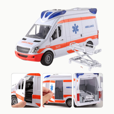 TOYSTAR - 666-10P Mô hình Xe cứu thương thành phố (nhỏ) tỉ lệ 1:14, Xe ô tô đồ chơi cho bé